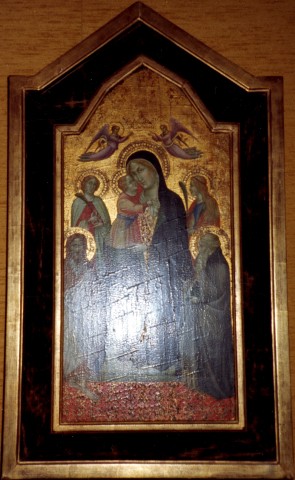 Anonimo — Gaddi Agnolo - sec. XIV - Madonna con Bambino e santi — insieme